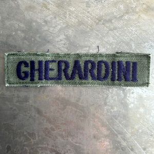 GHERARDINI Embroidered Vintage ‘Army Green’ Military Name Tape Patch